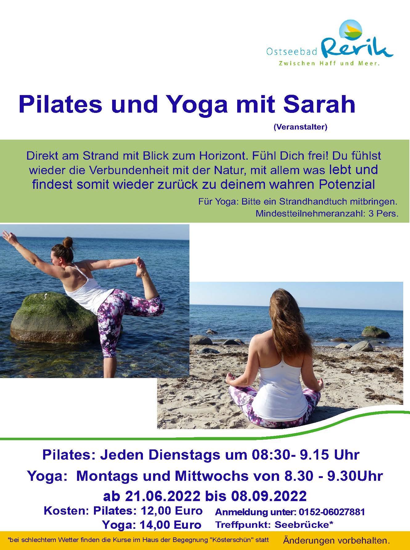 Pilates und Yoga mit Sarah